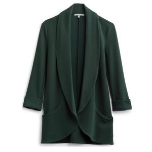 NWT lemon tart Astrid knit tunic dark green blazer
